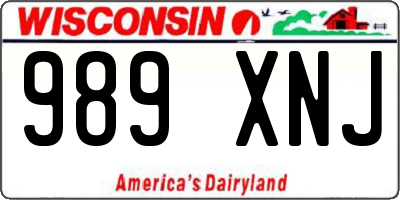 WI license plate 989XNJ