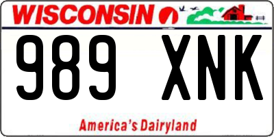 WI license plate 989XNK