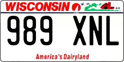 WI license plate 989XNL