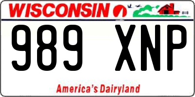 WI license plate 989XNP