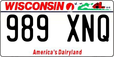 WI license plate 989XNQ