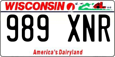 WI license plate 989XNR
