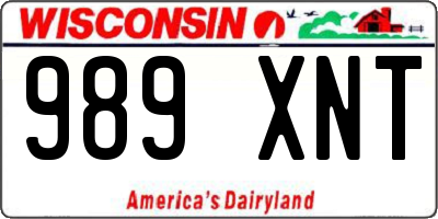 WI license plate 989XNT