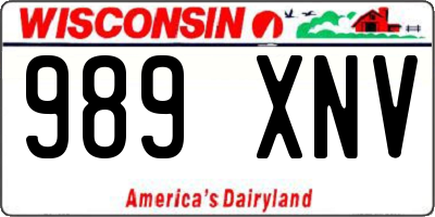 WI license plate 989XNV