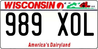 WI license plate 989XOL