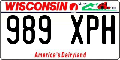 WI license plate 989XPH
