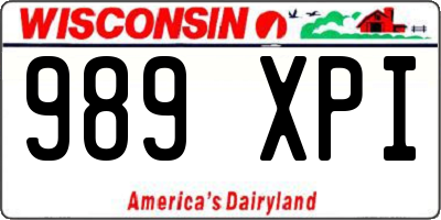WI license plate 989XPI