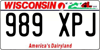 WI license plate 989XPJ