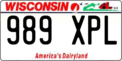 WI license plate 989XPL
