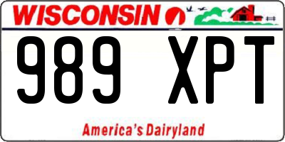 WI license plate 989XPT