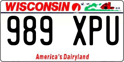 WI license plate 989XPU