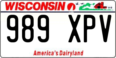 WI license plate 989XPV