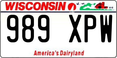 WI license plate 989XPW