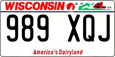 WI license plate 989XQJ