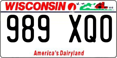WI license plate 989XQO