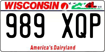 WI license plate 989XQP