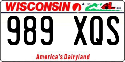 WI license plate 989XQS