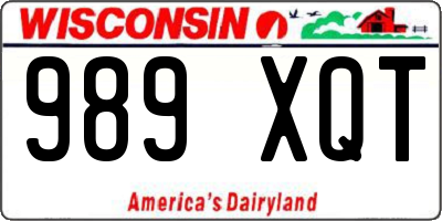 WI license plate 989XQT