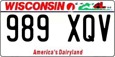 WI license plate 989XQV