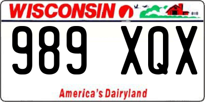 WI license plate 989XQX