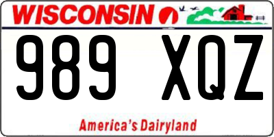 WI license plate 989XQZ
