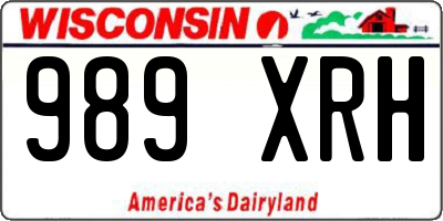 WI license plate 989XRH