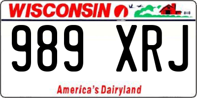 WI license plate 989XRJ