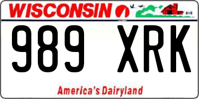 WI license plate 989XRK