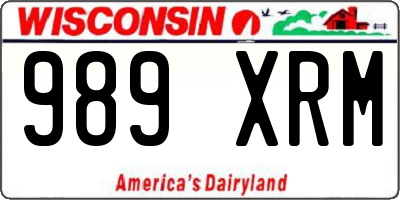 WI license plate 989XRM