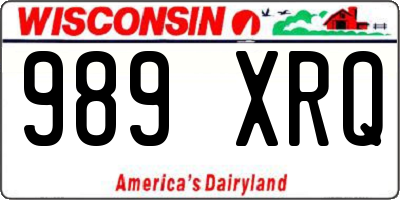 WI license plate 989XRQ