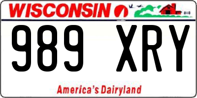 WI license plate 989XRY