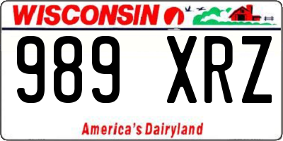 WI license plate 989XRZ