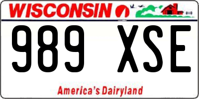 WI license plate 989XSE