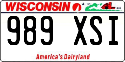 WI license plate 989XSI