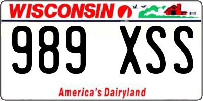 WI license plate 989XSS