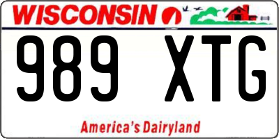 WI license plate 989XTG