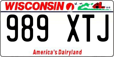 WI license plate 989XTJ