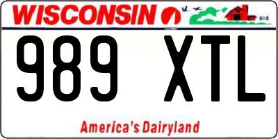 WI license plate 989XTL