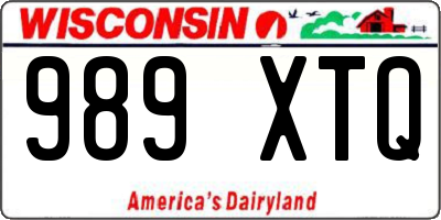 WI license plate 989XTQ