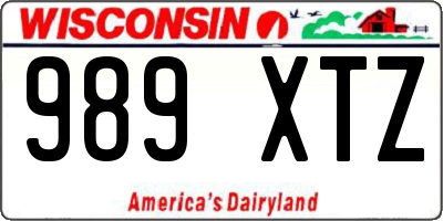 WI license plate 989XTZ