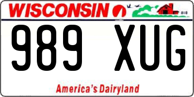 WI license plate 989XUG