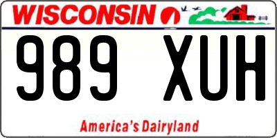 WI license plate 989XUH
