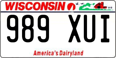 WI license plate 989XUI