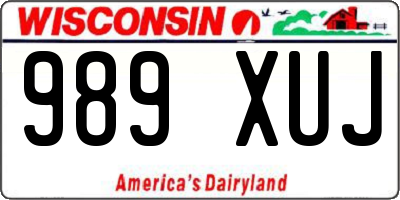 WI license plate 989XUJ