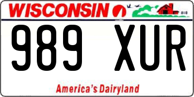 WI license plate 989XUR