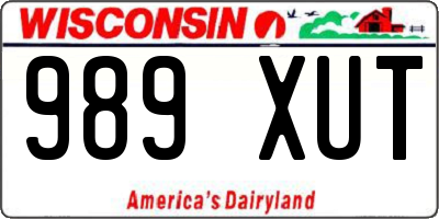 WI license plate 989XUT
