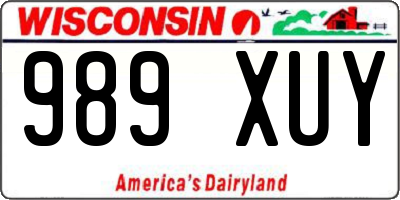 WI license plate 989XUY