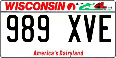 WI license plate 989XVE