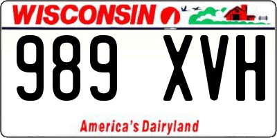 WI license plate 989XVH