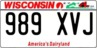 WI license plate 989XVJ
